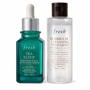 fresh - Tea Elixir Skin Resilience Activating Serum + Kombuch No Rinse Cleanser